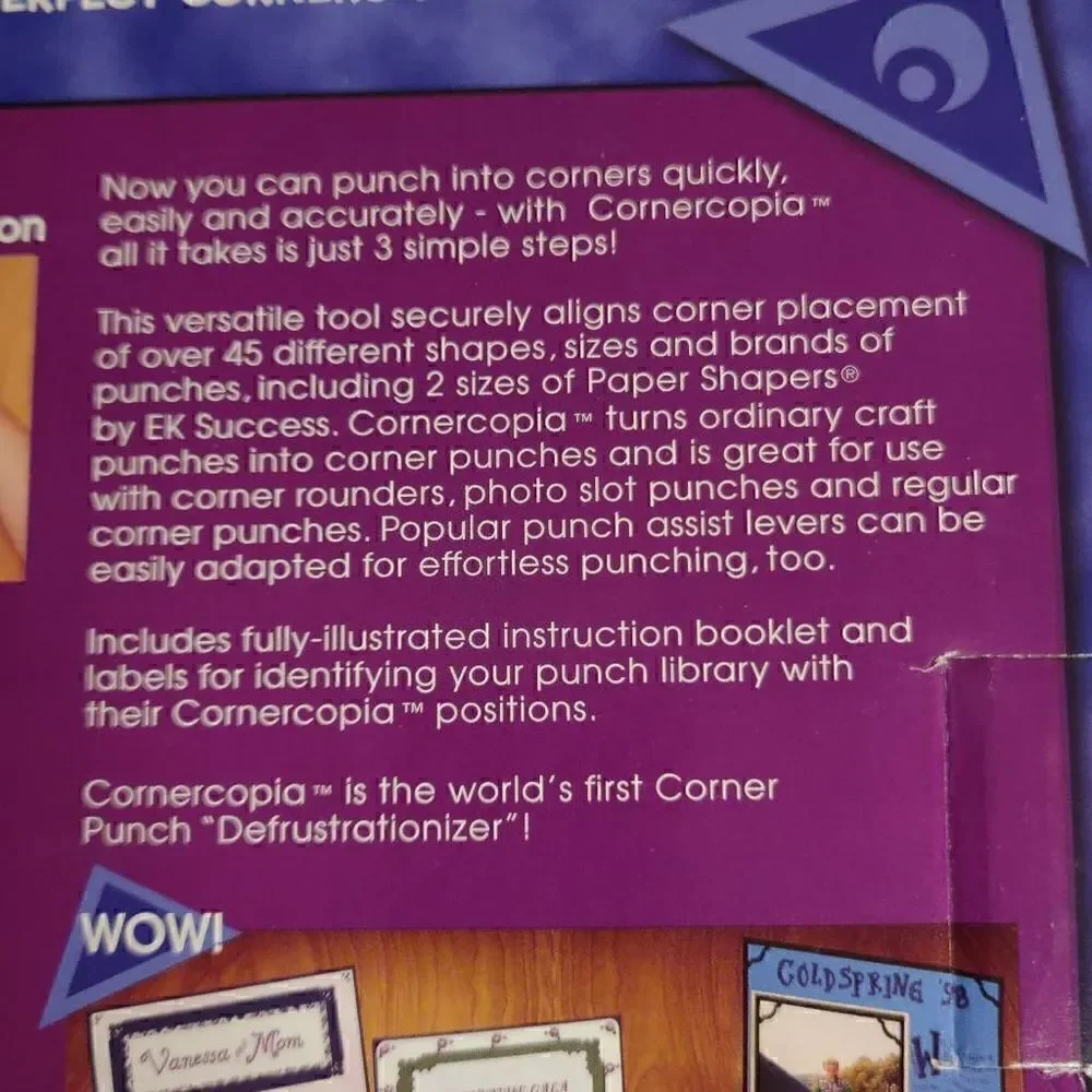 EK Success Cornercopia Corner Punch Aligner Converts Craft Punches To Corners